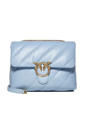 Pinko Classic Love Logo Plaque Quilted Shoulder Bag