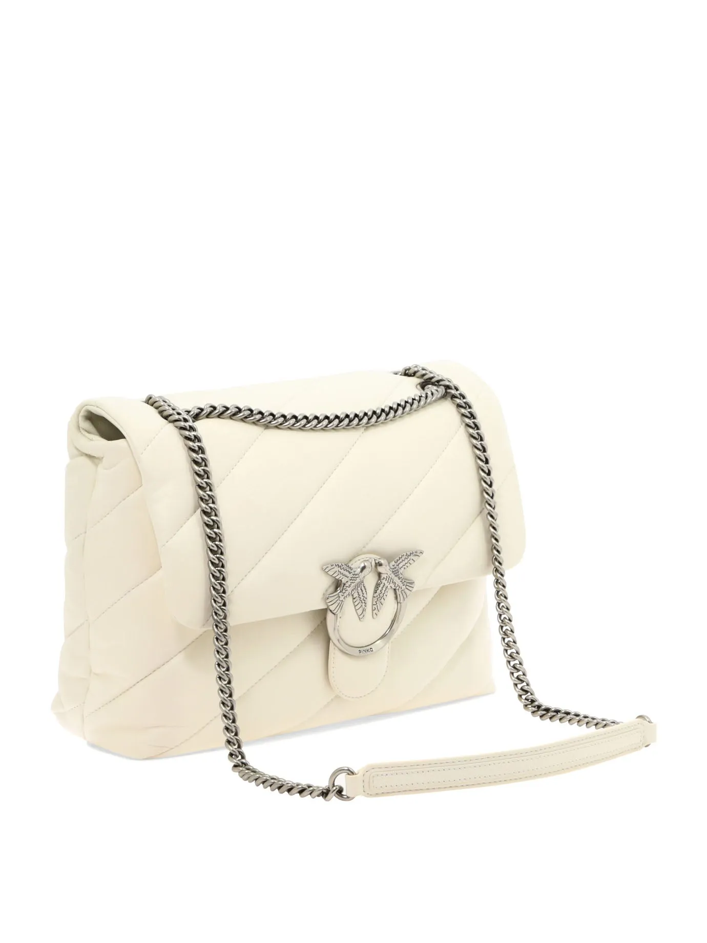 Pinko Classic Love Logo Plaque Quilted Shoulder Bag
