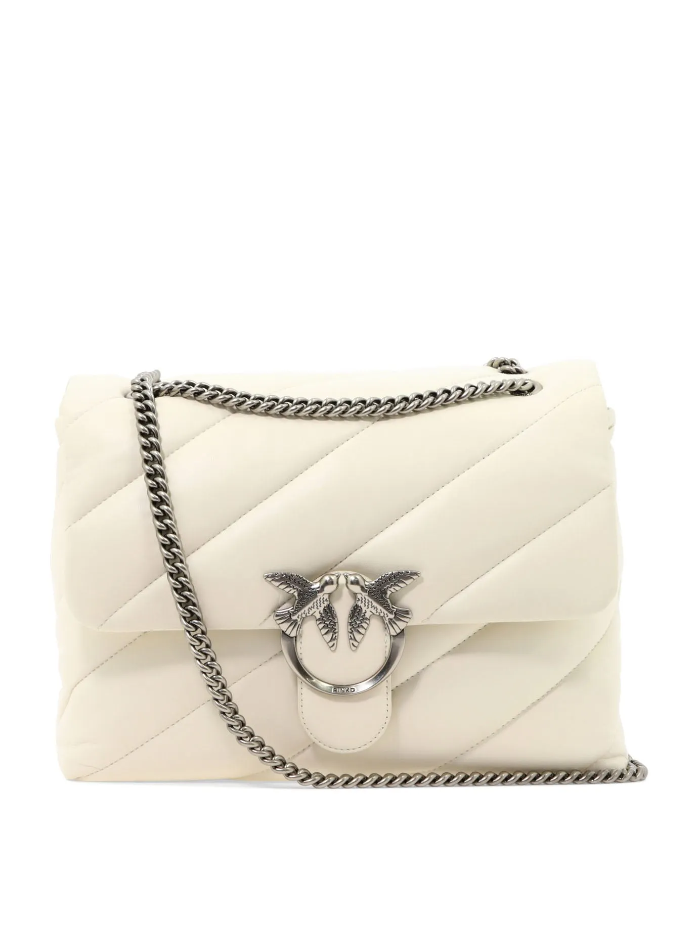 Pinko Classic Love Logo Plaque Quilted Shoulder Bag