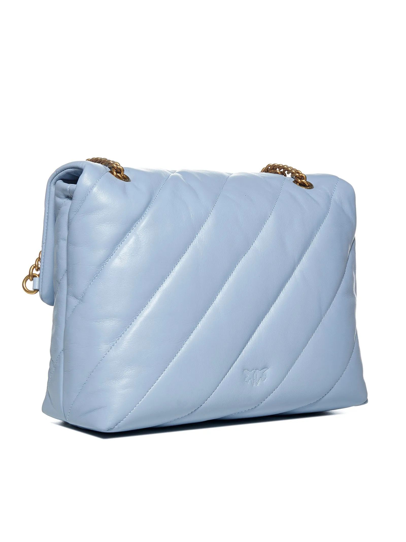 Pinko Classic Love Logo Plaque Quilted Shoulder Bag