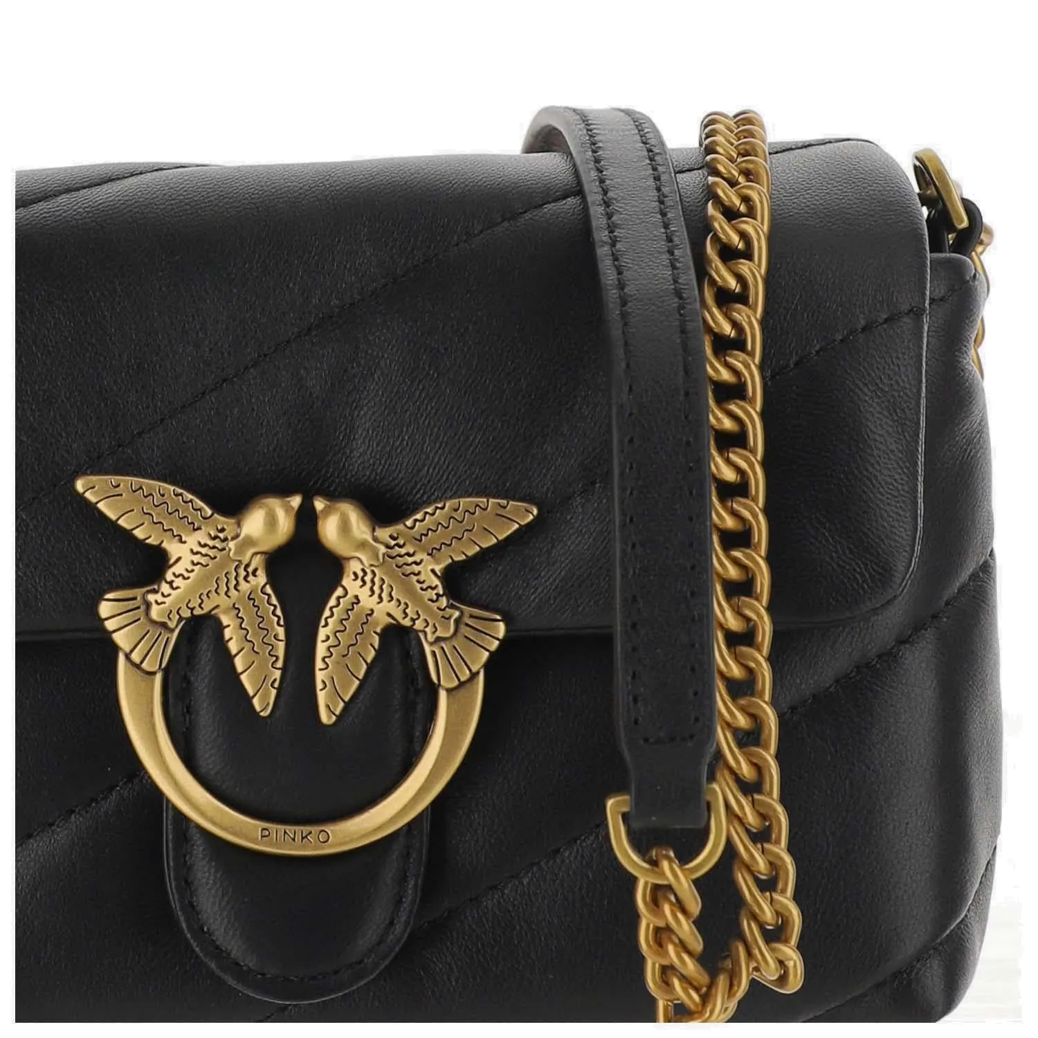 Pinko Love Bird Quilted Baby Shoulder Bag