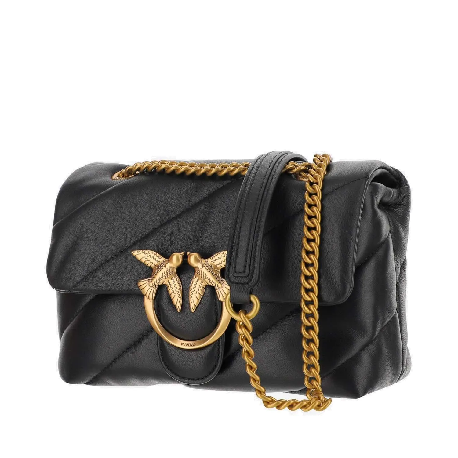 Pinko Love Bird Quilted Mini Shoulder Bag