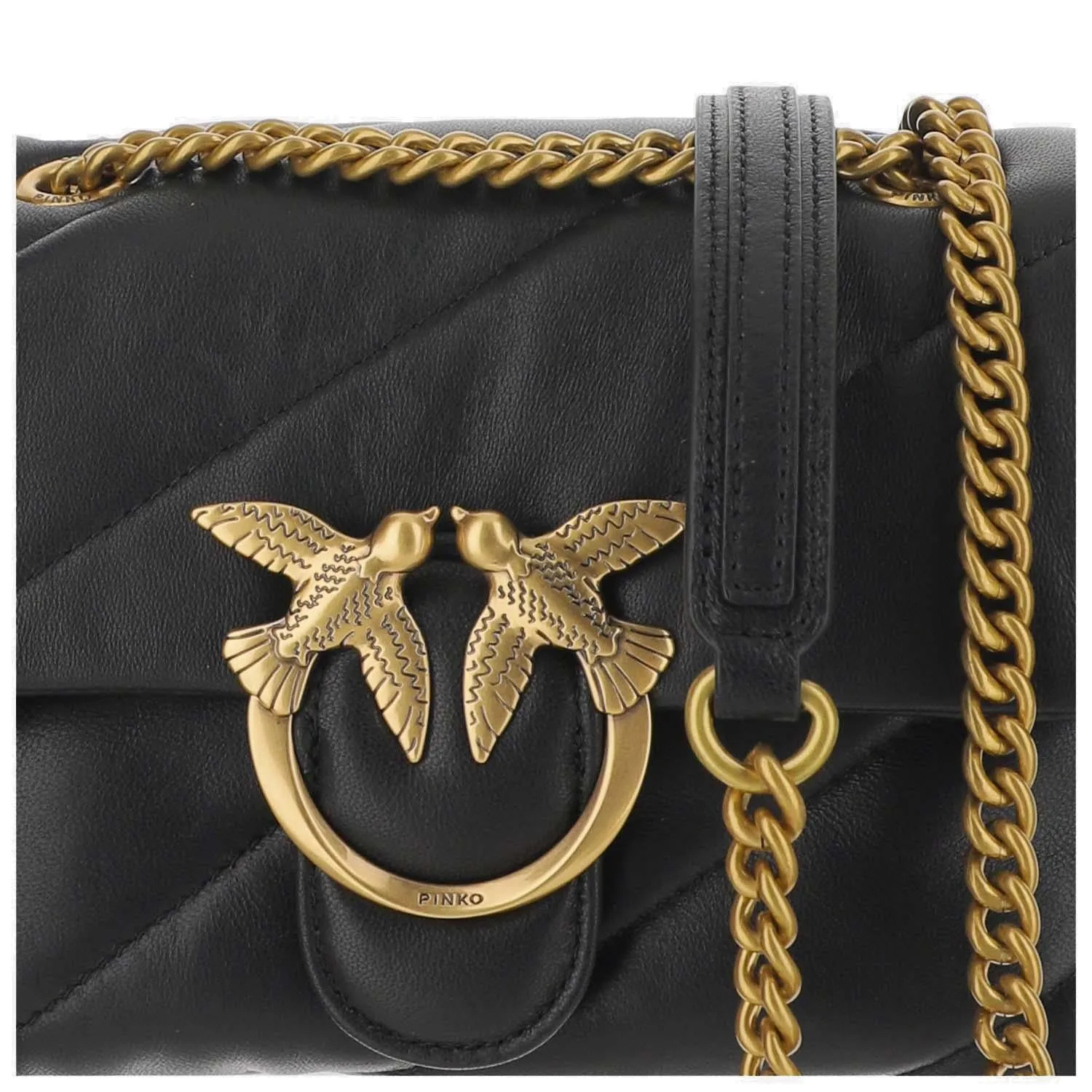 Pinko Love Bird Quilted Mini Shoulder Bag