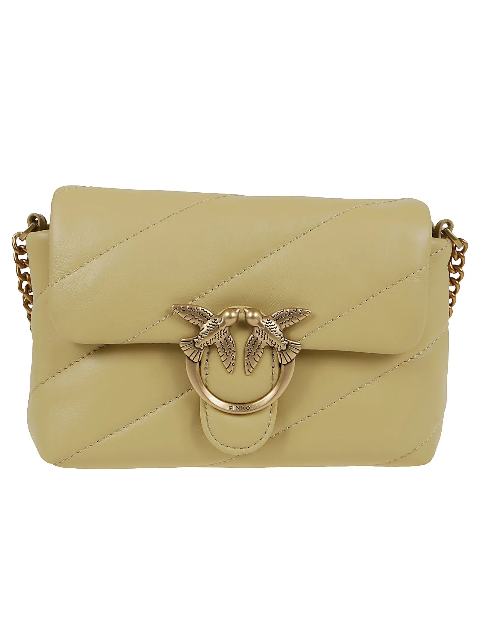 Pinko Love Bird Quilted Small Crossbody Bag