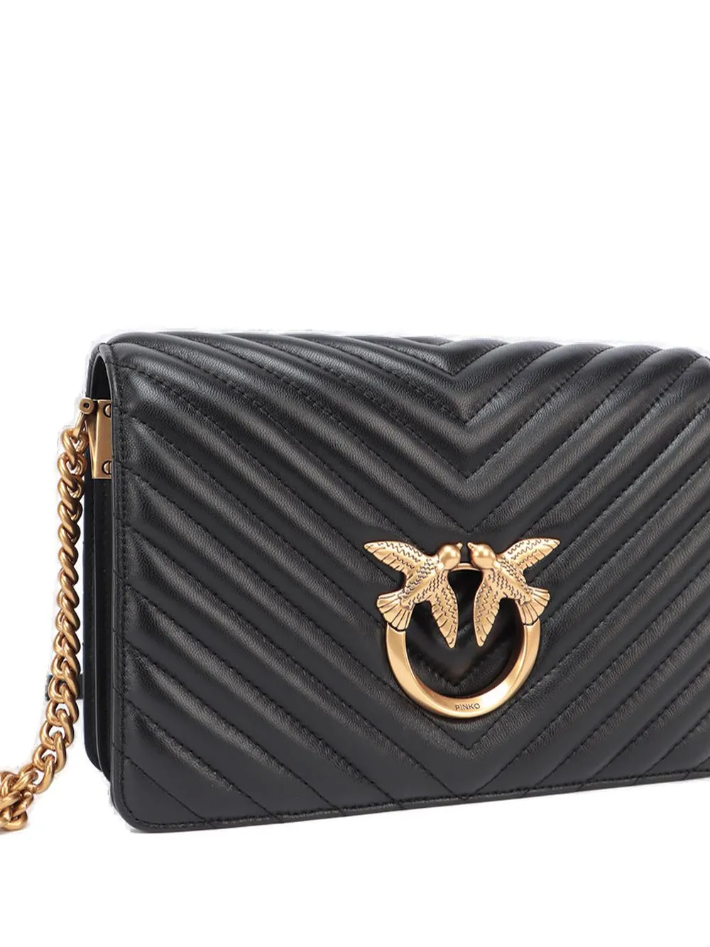 Pinko Quilted Mini Love Crossbody Bag