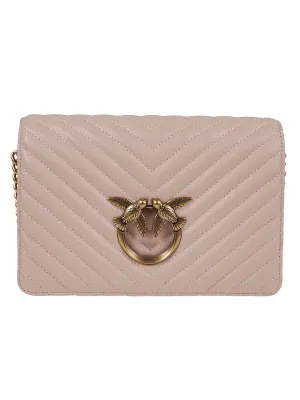 Pinko Quilted Mini Love Crossbody Bag