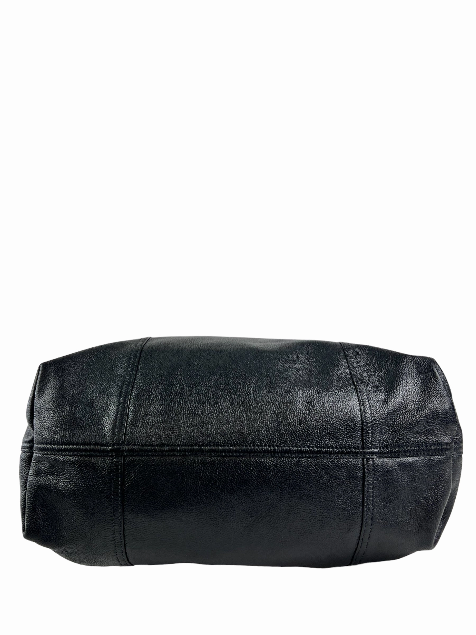 Prada Black Leather Large Tote