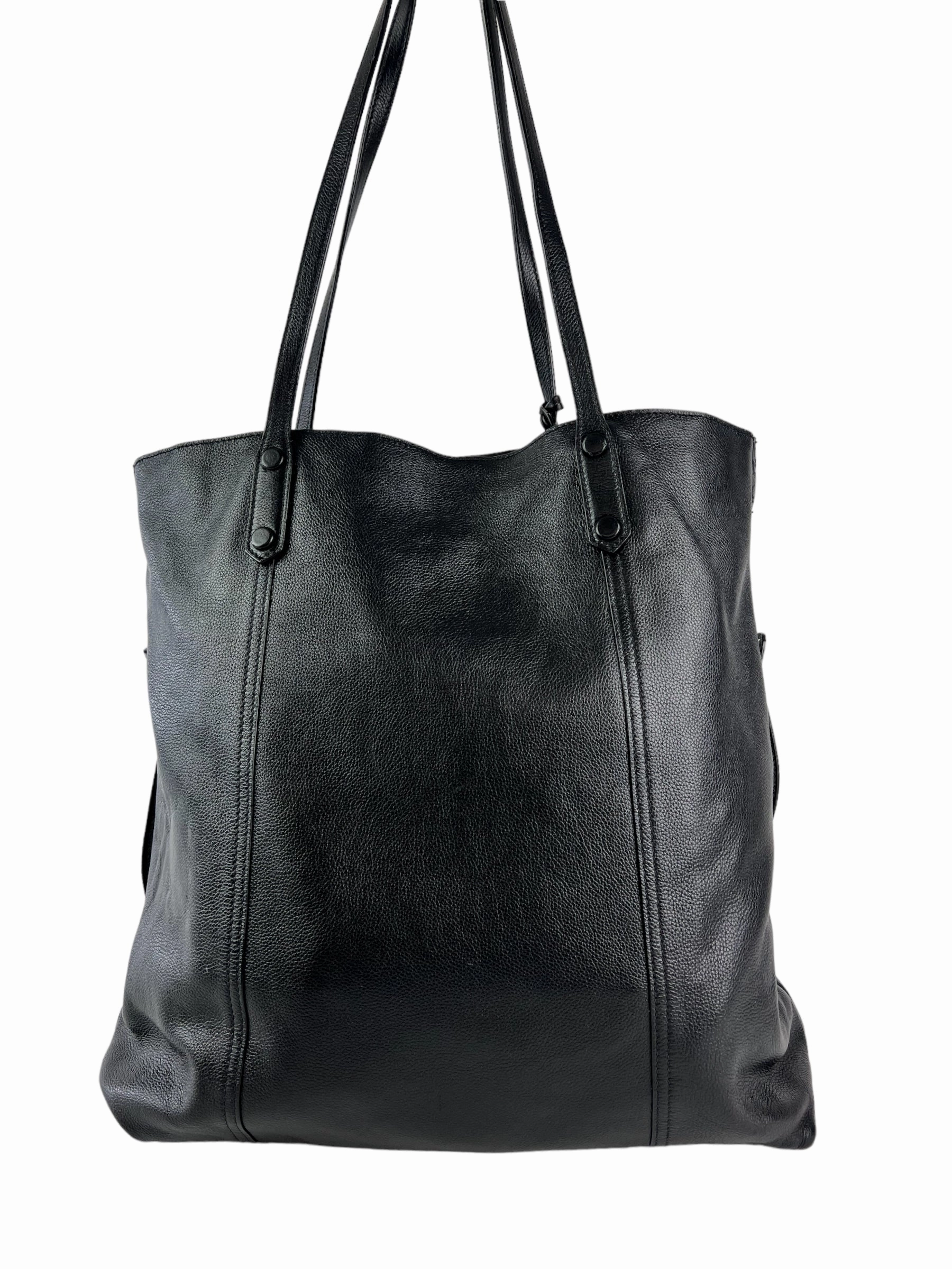 Prada Black Leather Large Tote