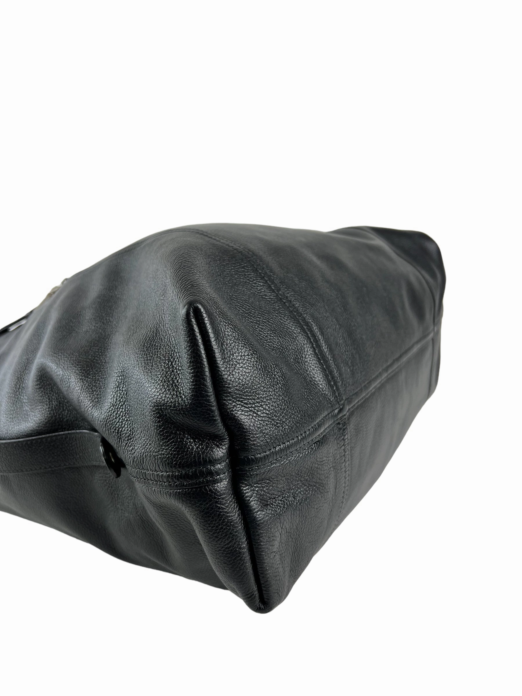 Prada Black Leather Large Tote