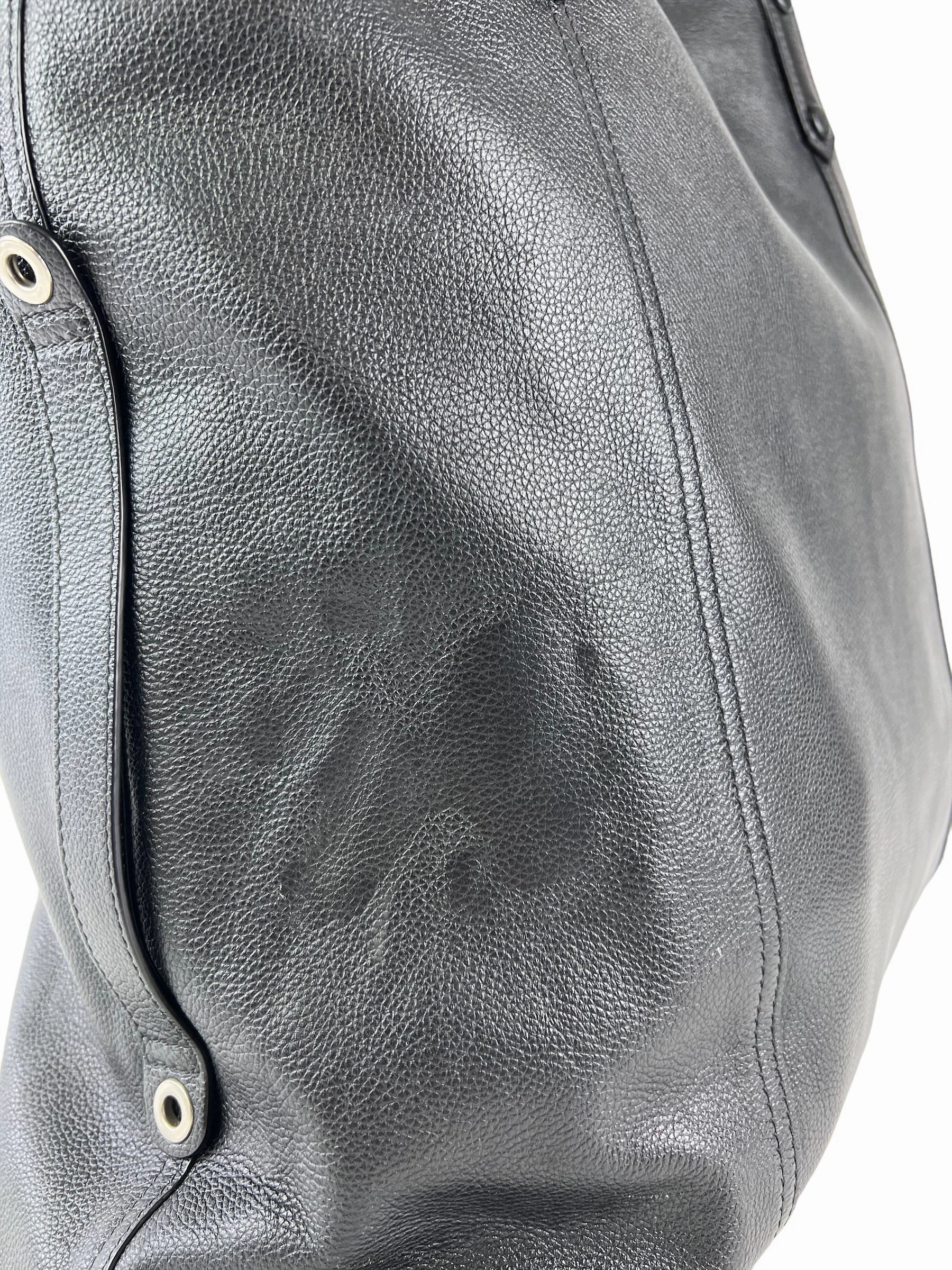 Prada Black Leather Large Tote