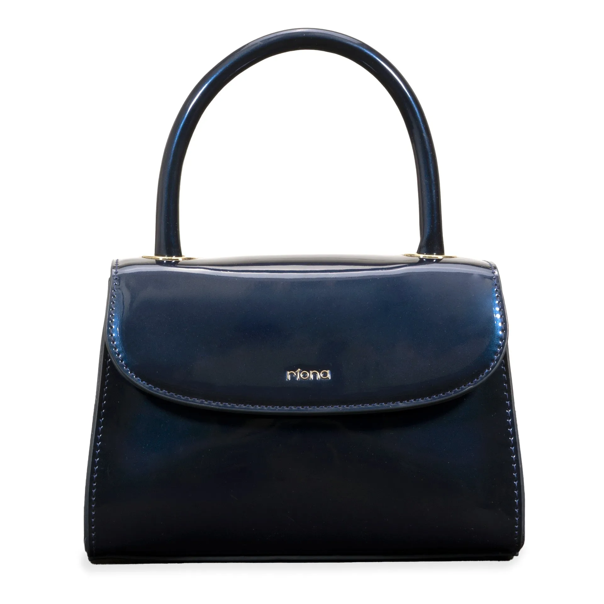 Riona Luna RFID Patent Mini Top Handle Black