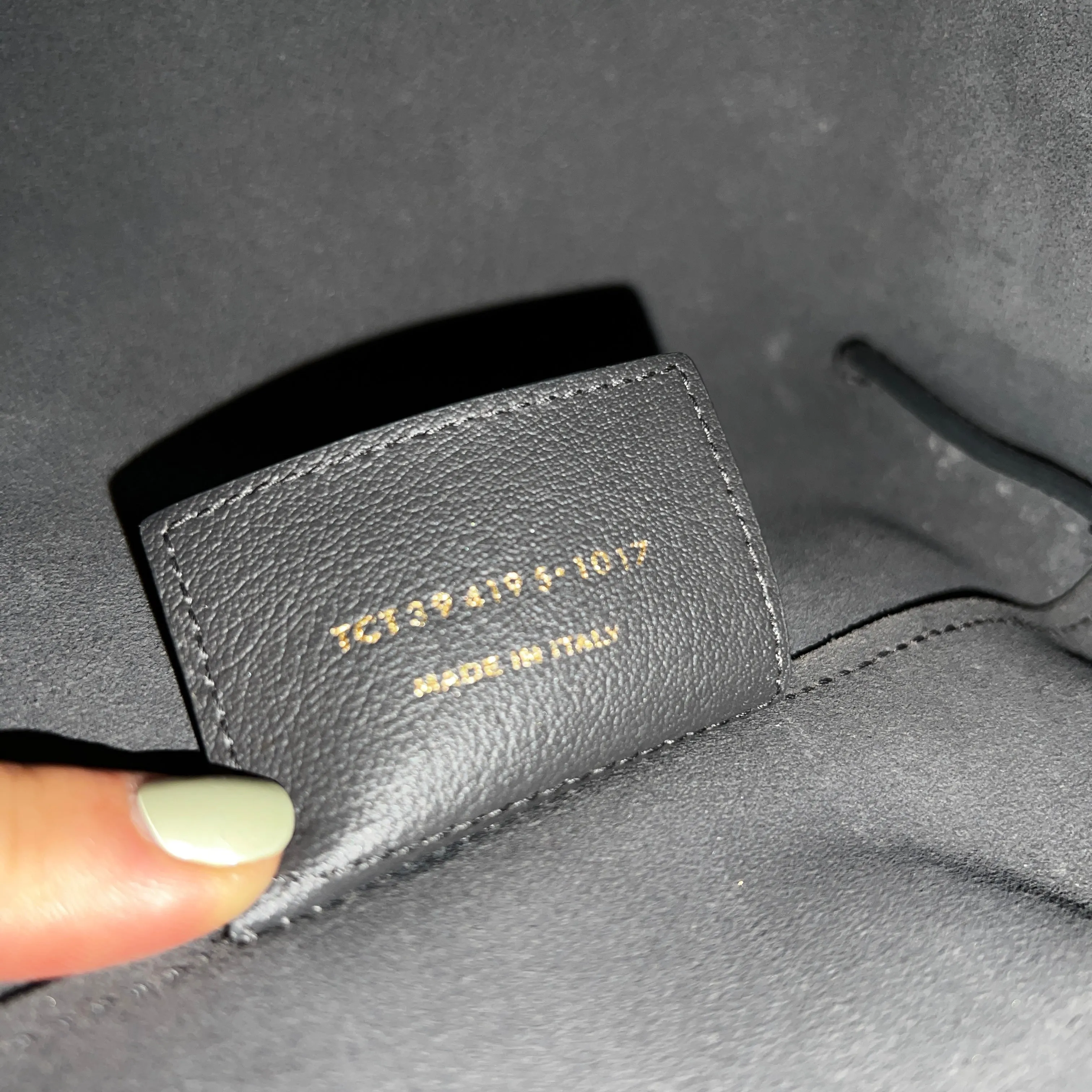 SAINT LAURENT Gray Calfskin Large Shopping Tote