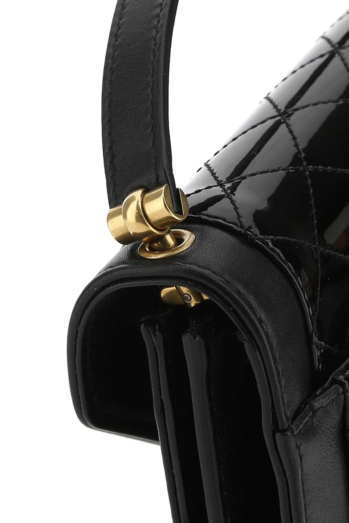 Saint Laurent Logo Plaque Quilted Crossbody Bag