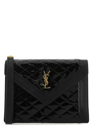 Saint Laurent Logo Plaque Quilted Crossbody Bag
