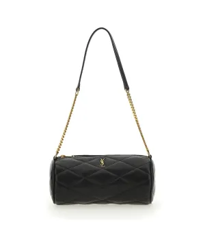 Saint Laurent Logo Plaque Quilted Shoulder Bag