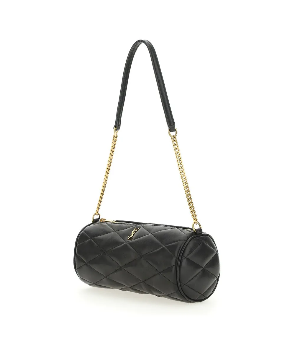 Saint Laurent Logo Plaque Quilted Shoulder Bag