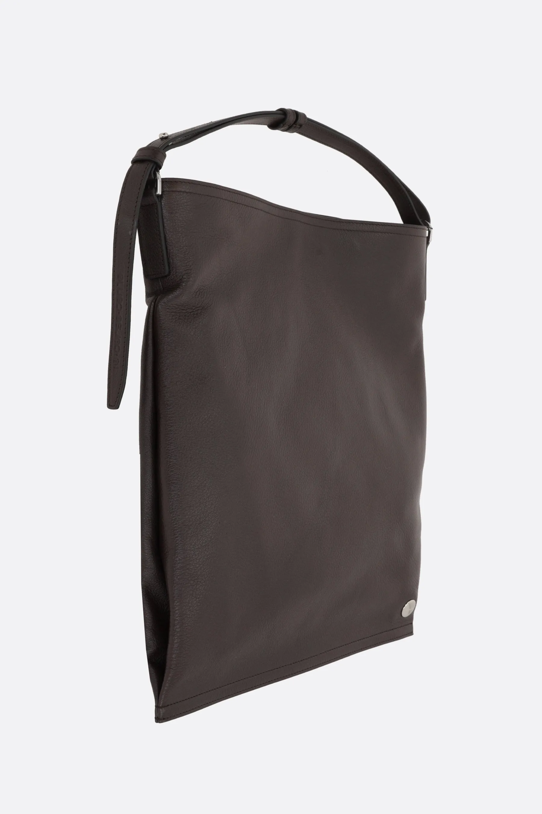 Sharp large hobo bag in grainy leather