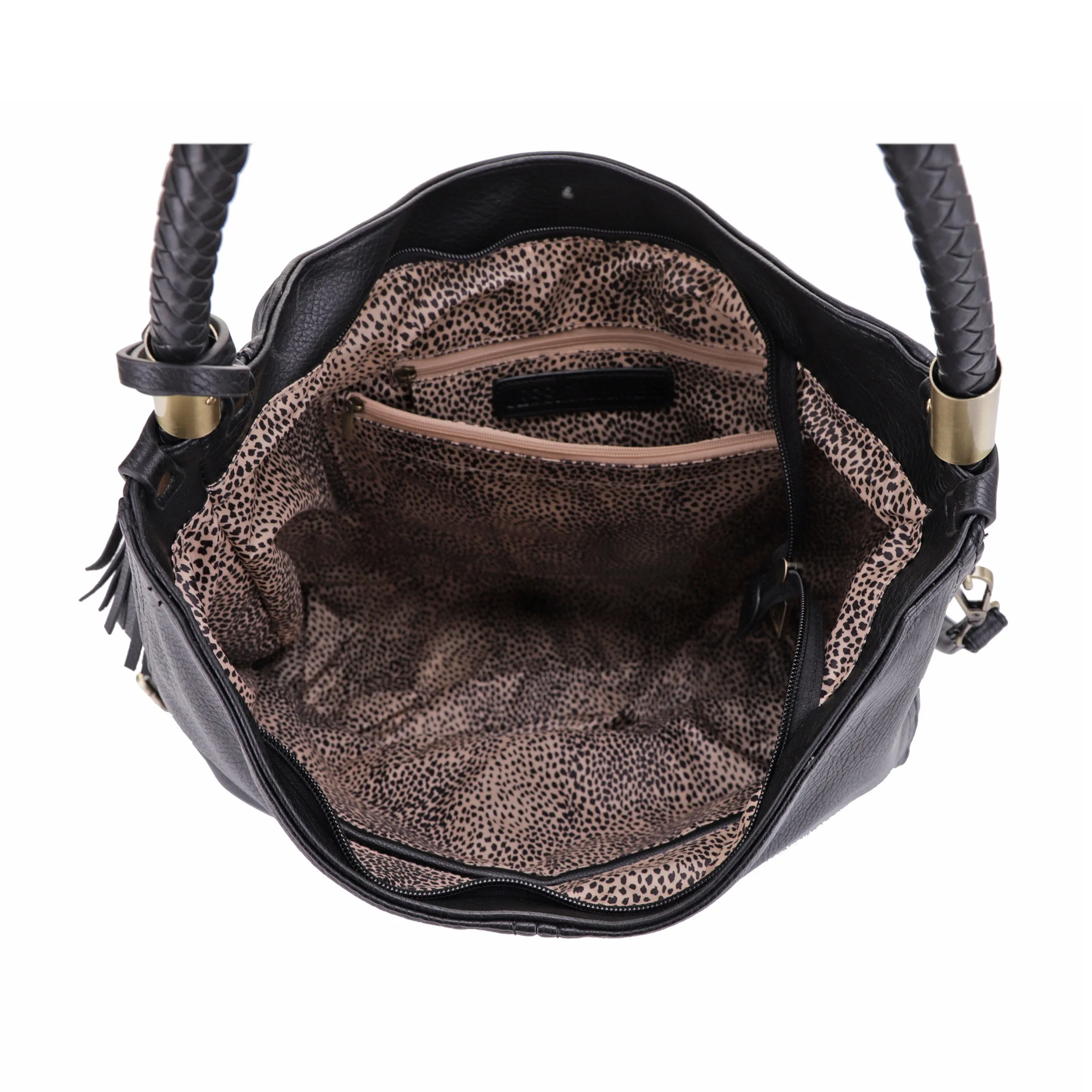 Sienna Concealed Carry Lock and Key Tassel Hobo Shoulder Bag