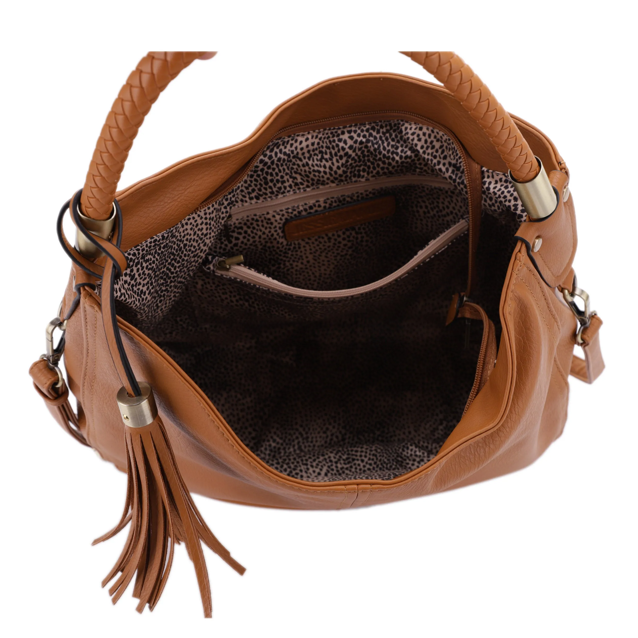 Sienna Concealed Carry Lock and Key Tassel Hobo Shoulder Bag