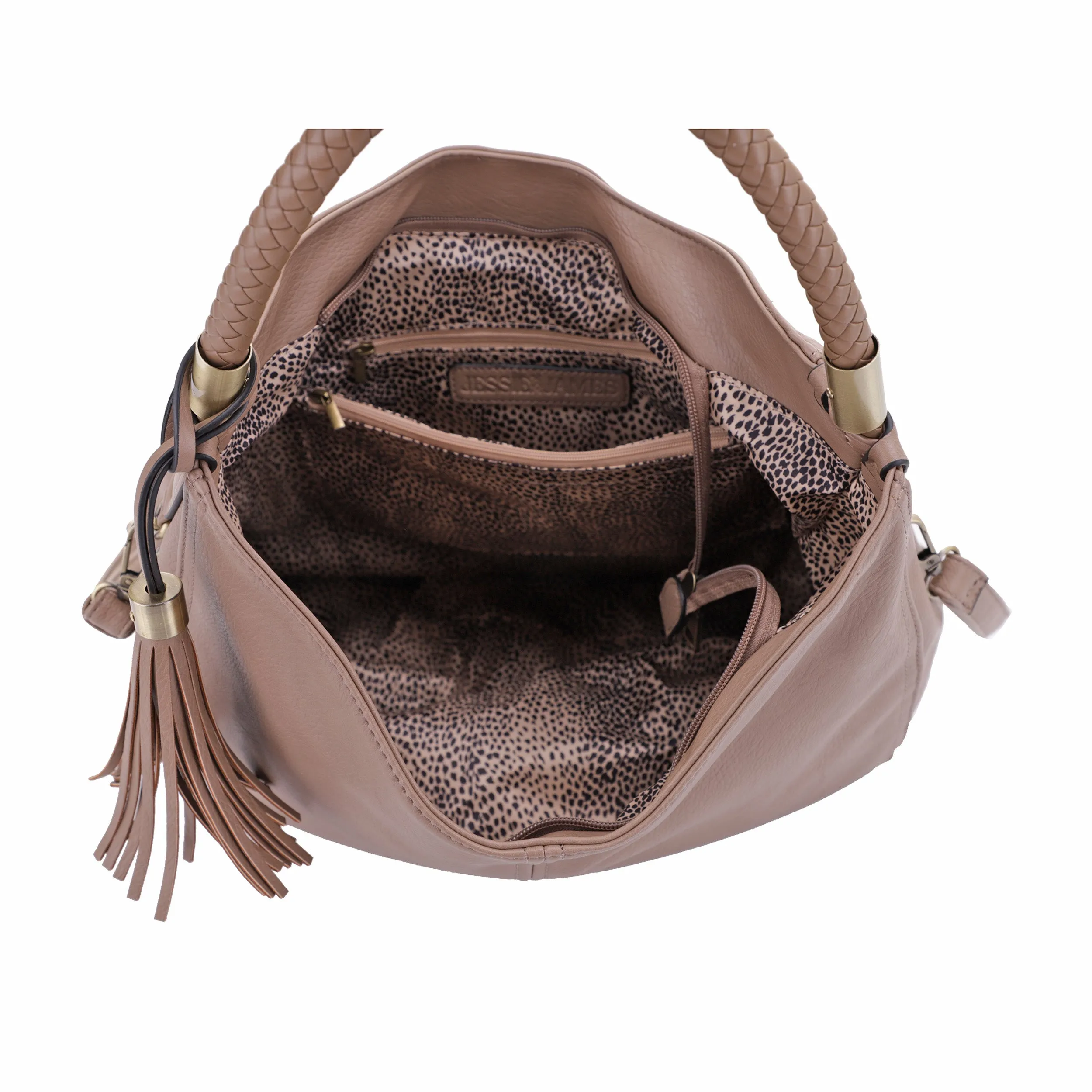 Sienna Concealed Carry Lock and Key Tassel Hobo Shoulder Bag