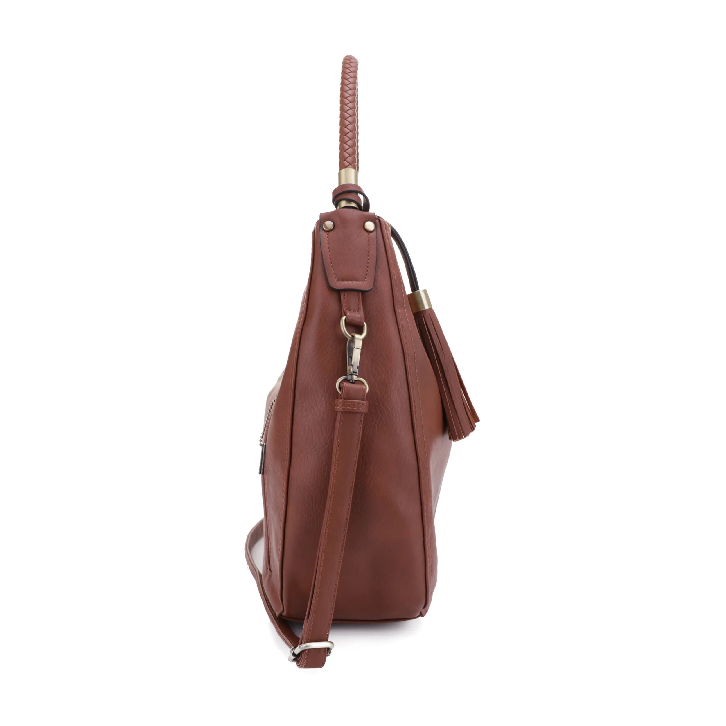 Sienna Concealed Carry Lock and Key Tassel Hobo Shoulder Bag