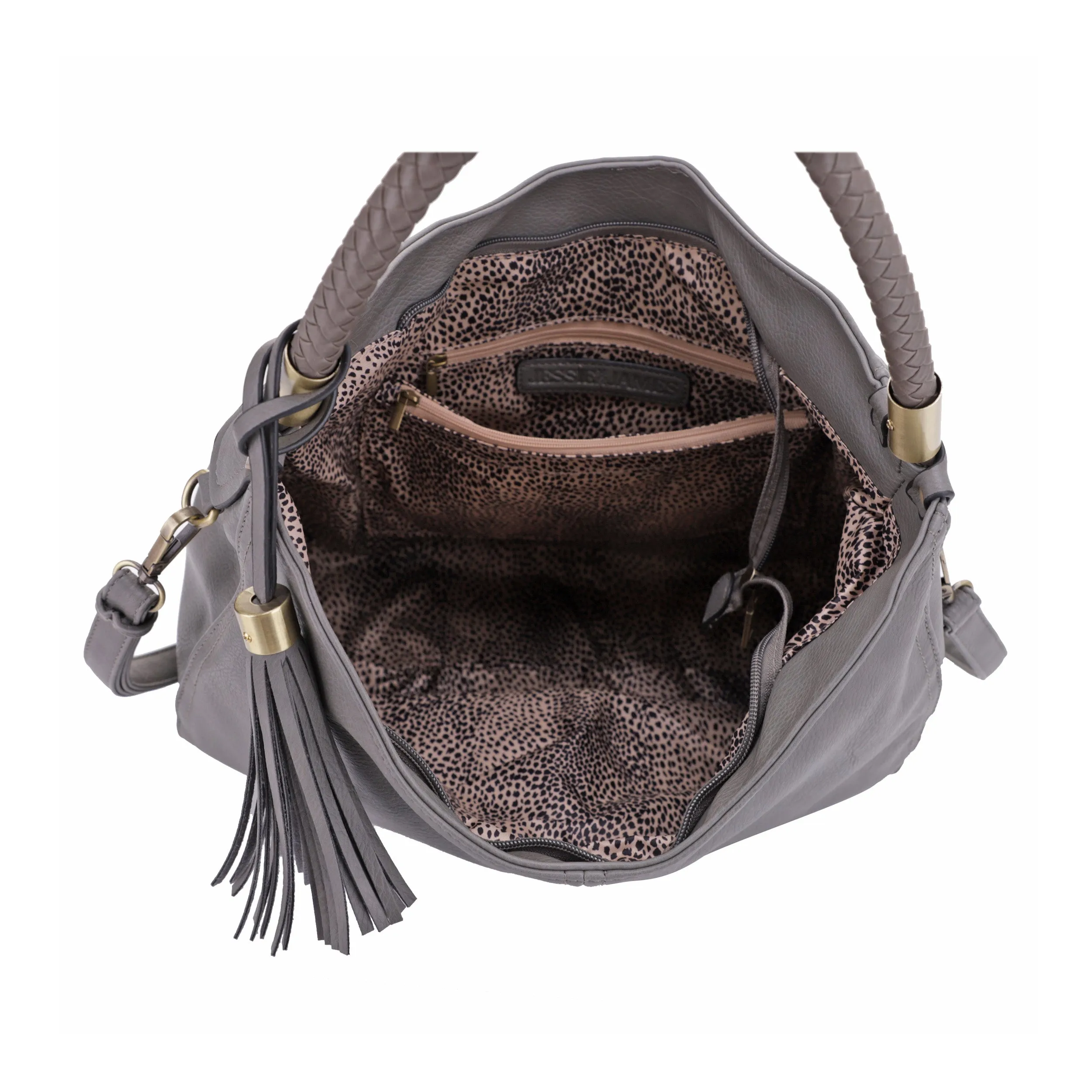 Sienna Concealed Carry Lock and Key Tassel Hobo Shoulder Bag