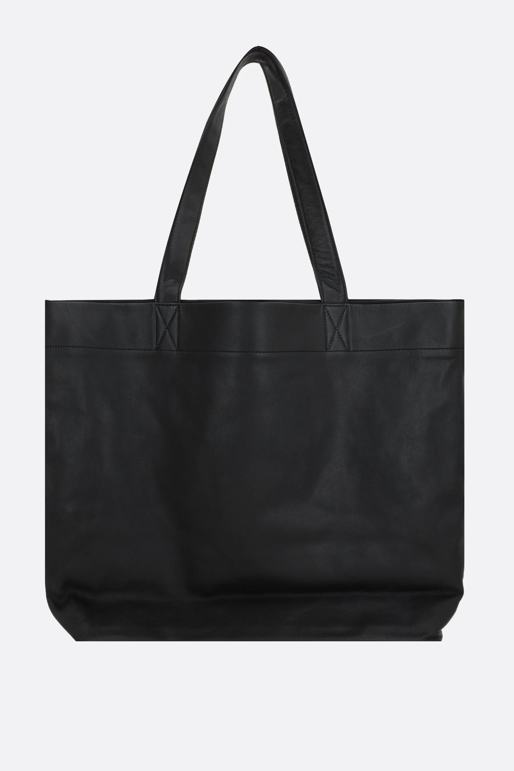 Signature large tote bag in grainy leather