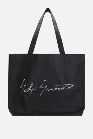 Signature large tote bag in grainy leather