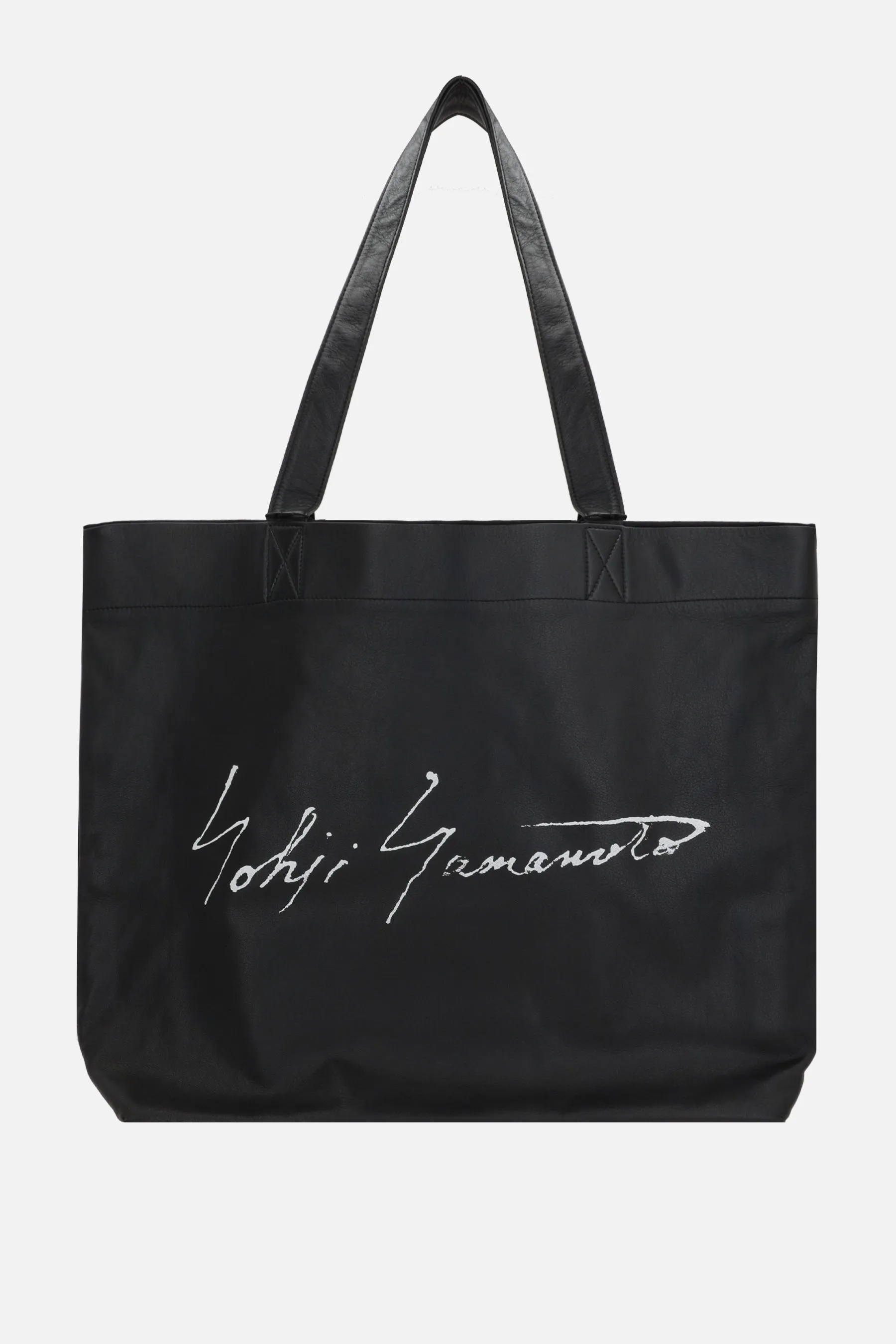 Signature large tote bag in grainy leather