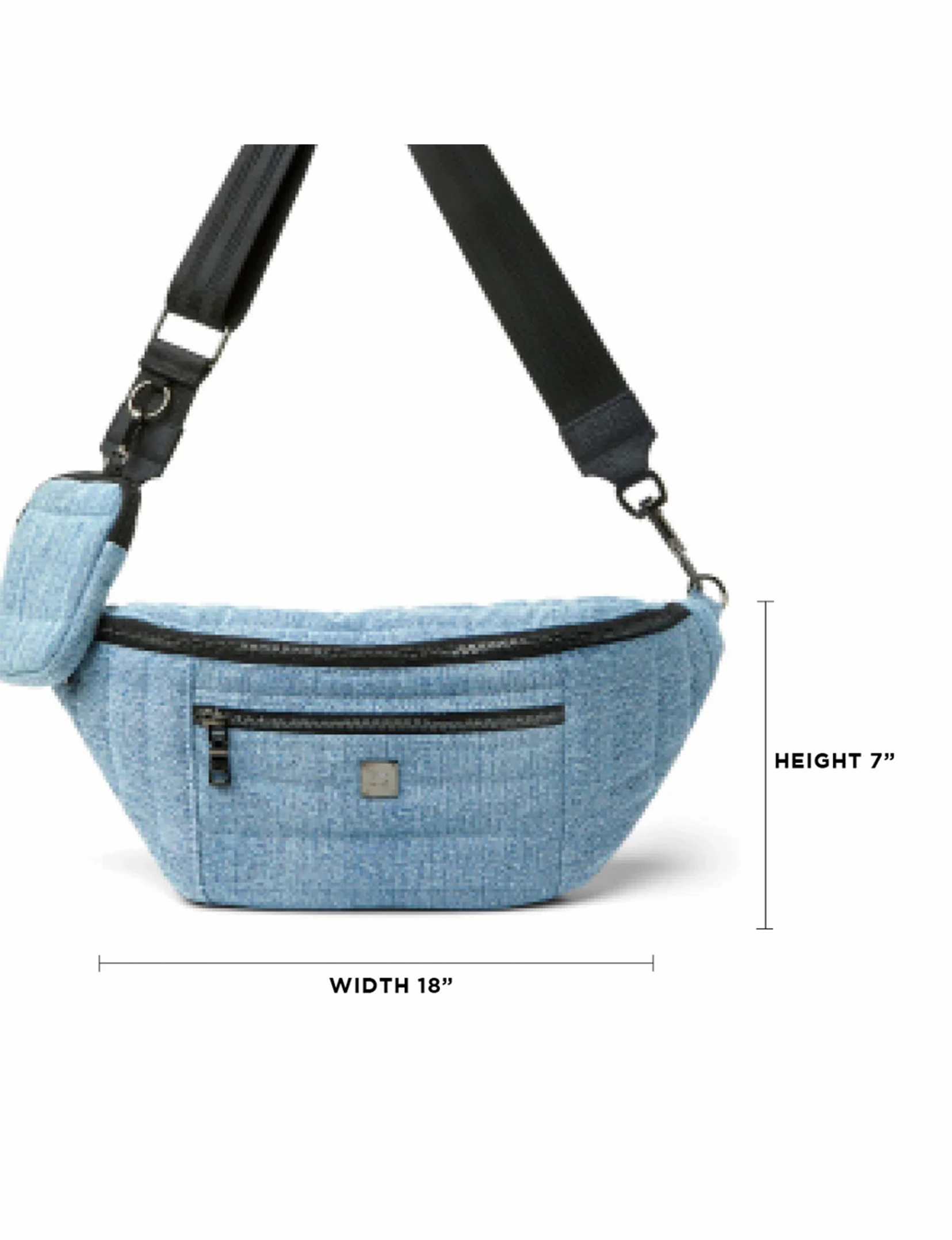 Sister Sling Bag, Light Washed Denim