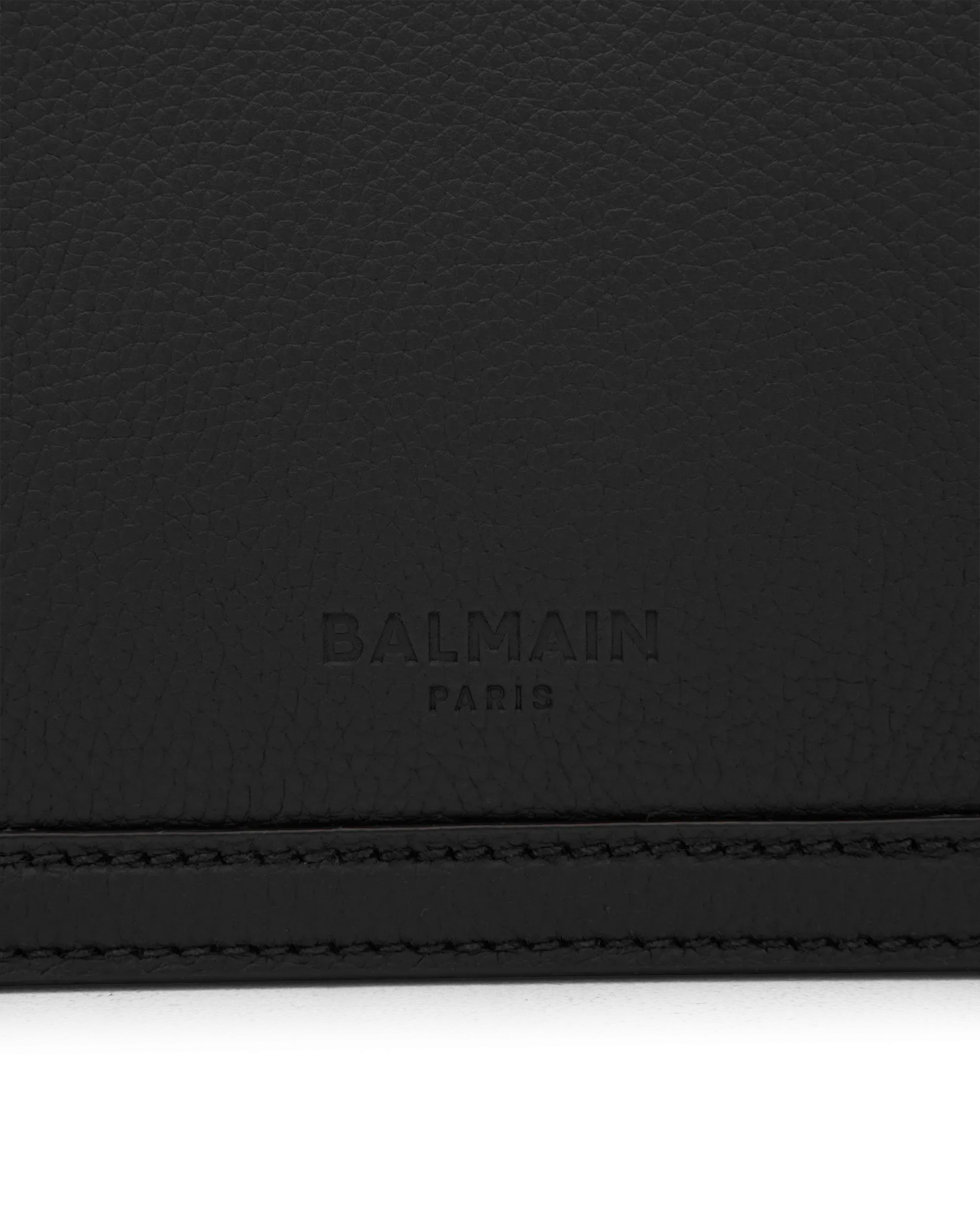 Small B-Buzz Grained Leather Top Handle Bag