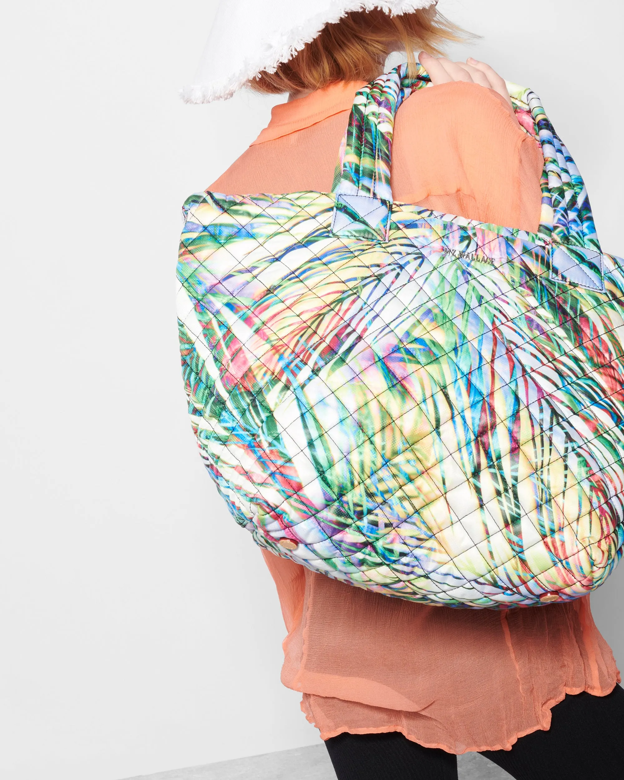 Summer Palm Medium Metro Tote Deluxe