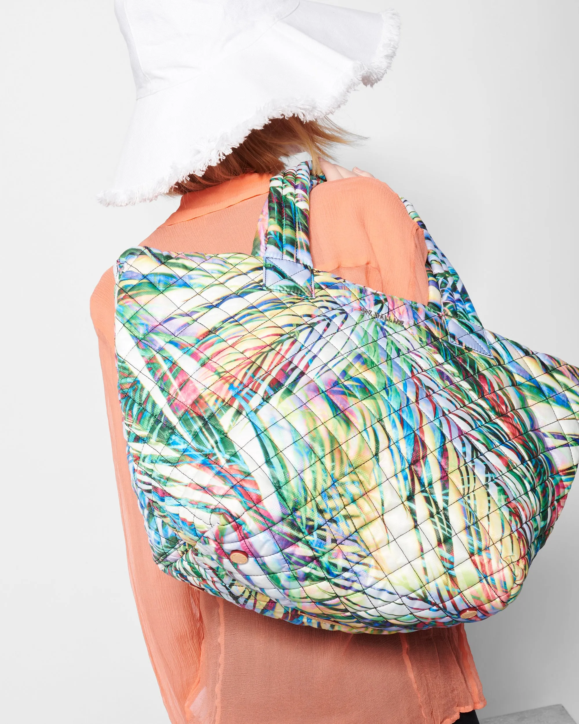Summer Palm Medium Metro Tote Deluxe