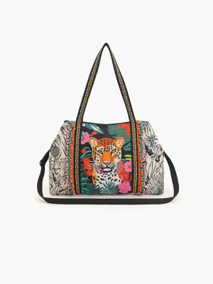 Tropical Leopard Tote