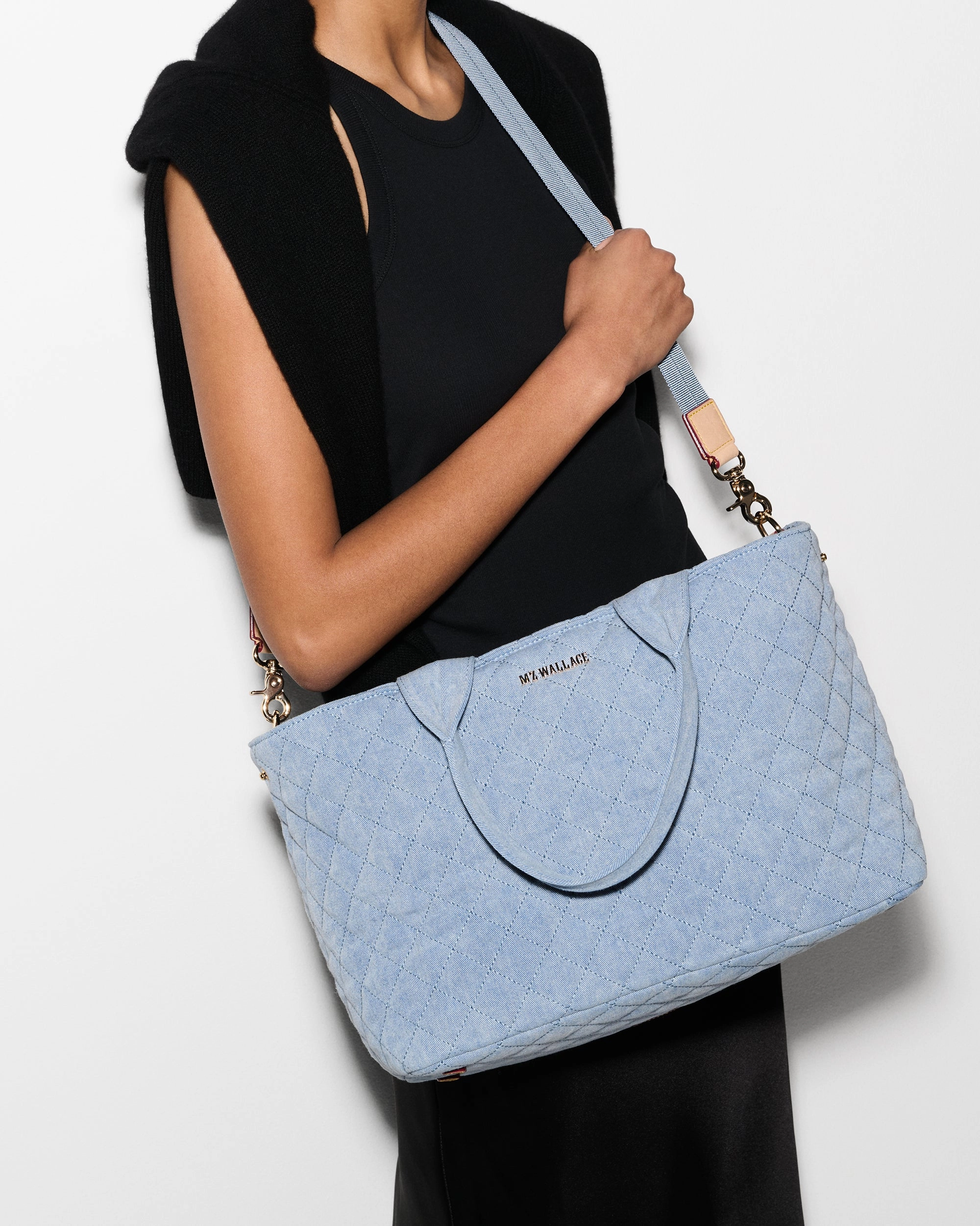 True Light Denim Medium Metro City Tote