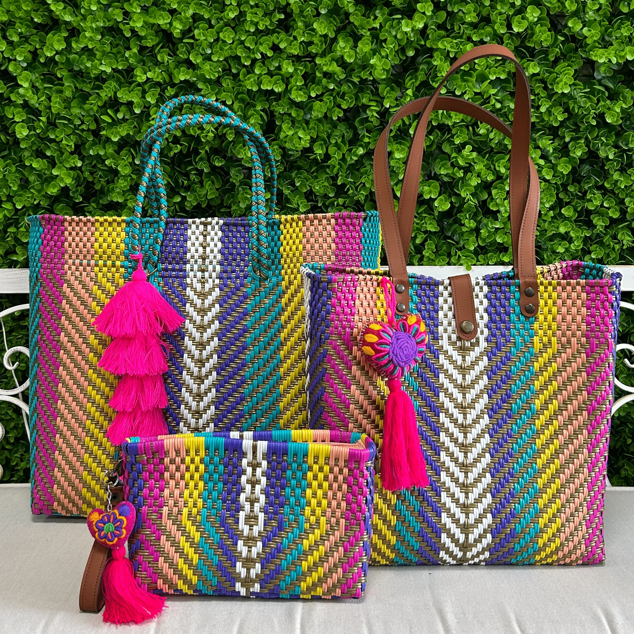 Upcycled Handwoven Crossbody Convertible - Marygold