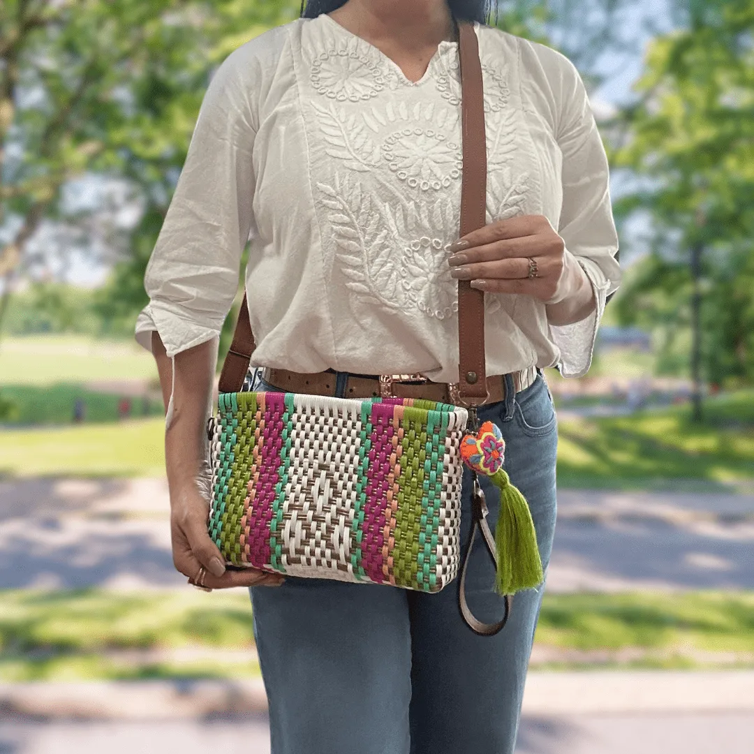 Upcycled Handwoven Crossbody Convertible -  Pinky Promise