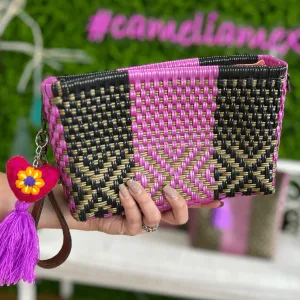 Upcycled Handwoven Crossbody Convertible -  Violeta
