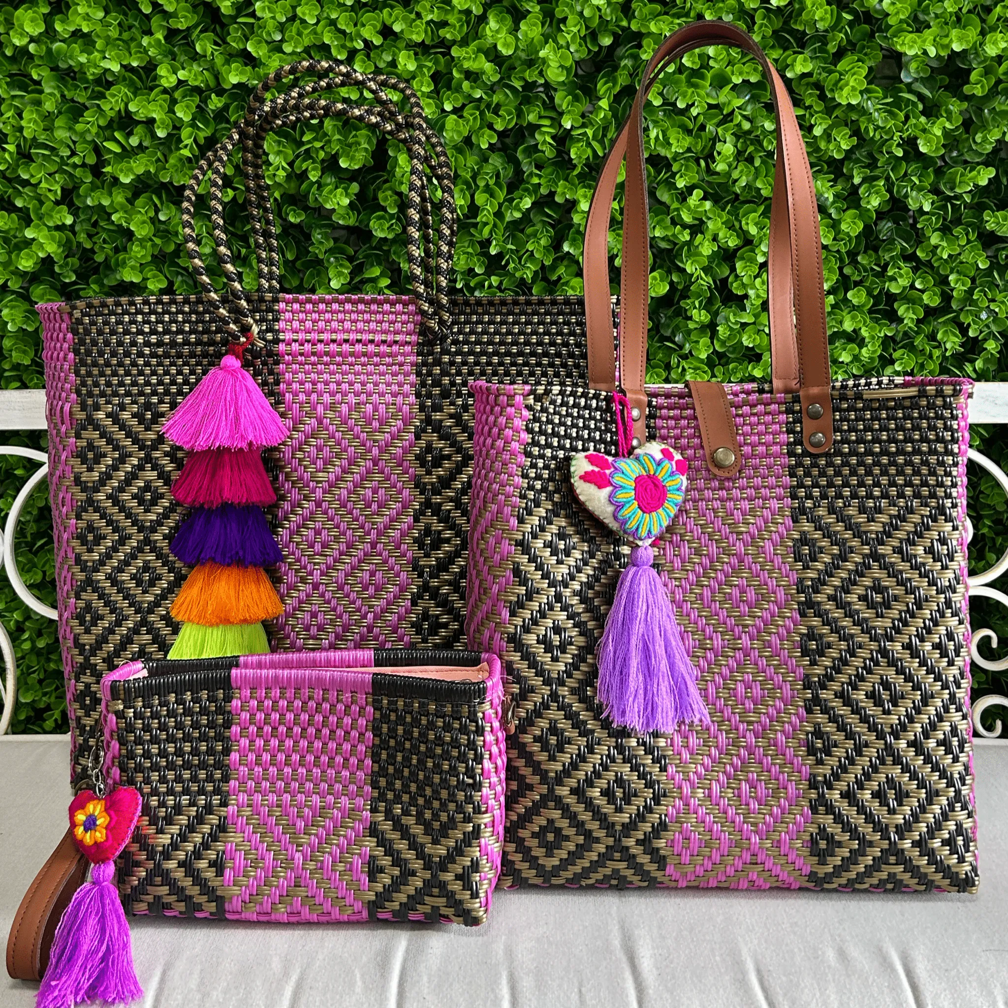 Upcycled Handwoven Crossbody Convertible -  Violeta