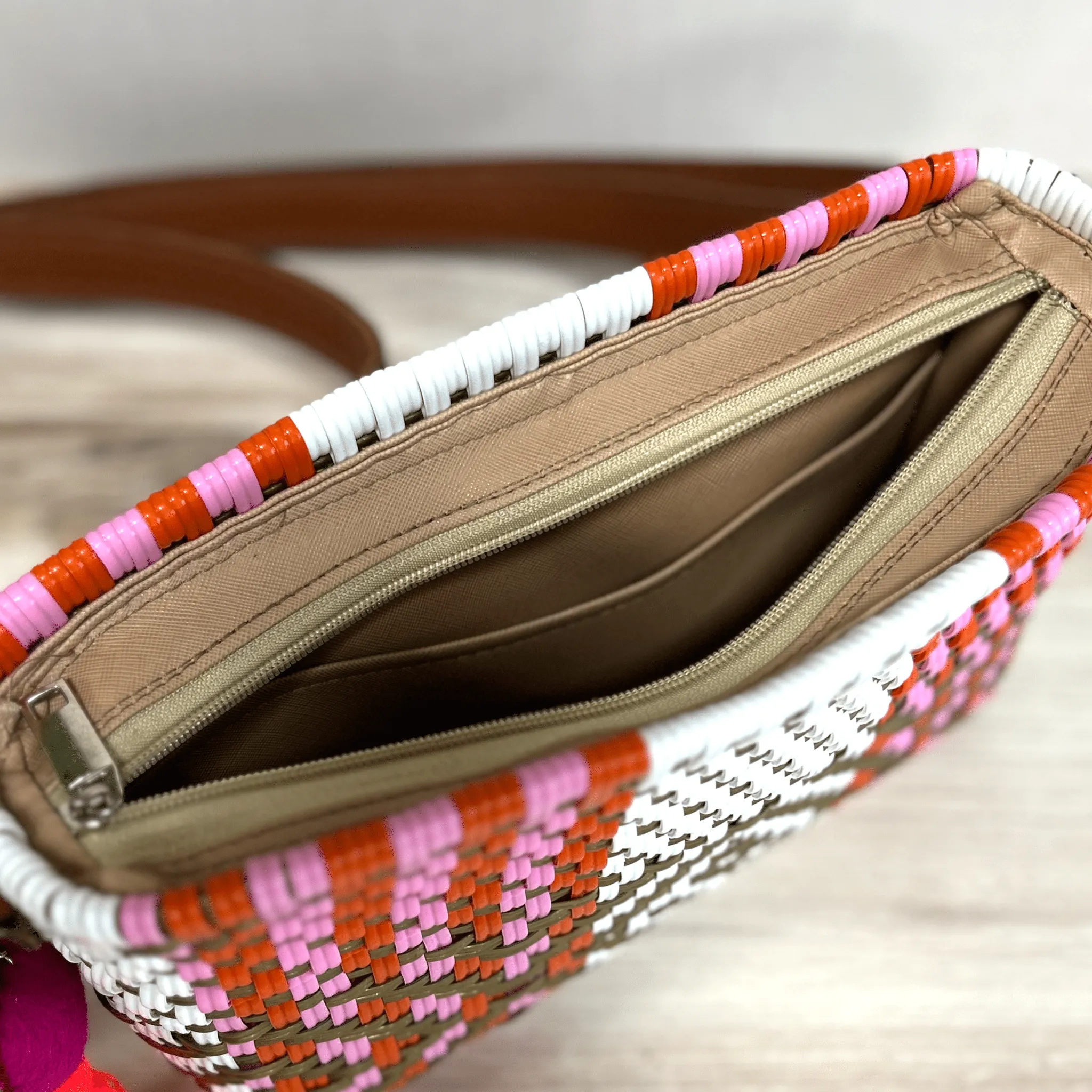 Upcycled Handwoven Crossbody Convertible -  Violeta