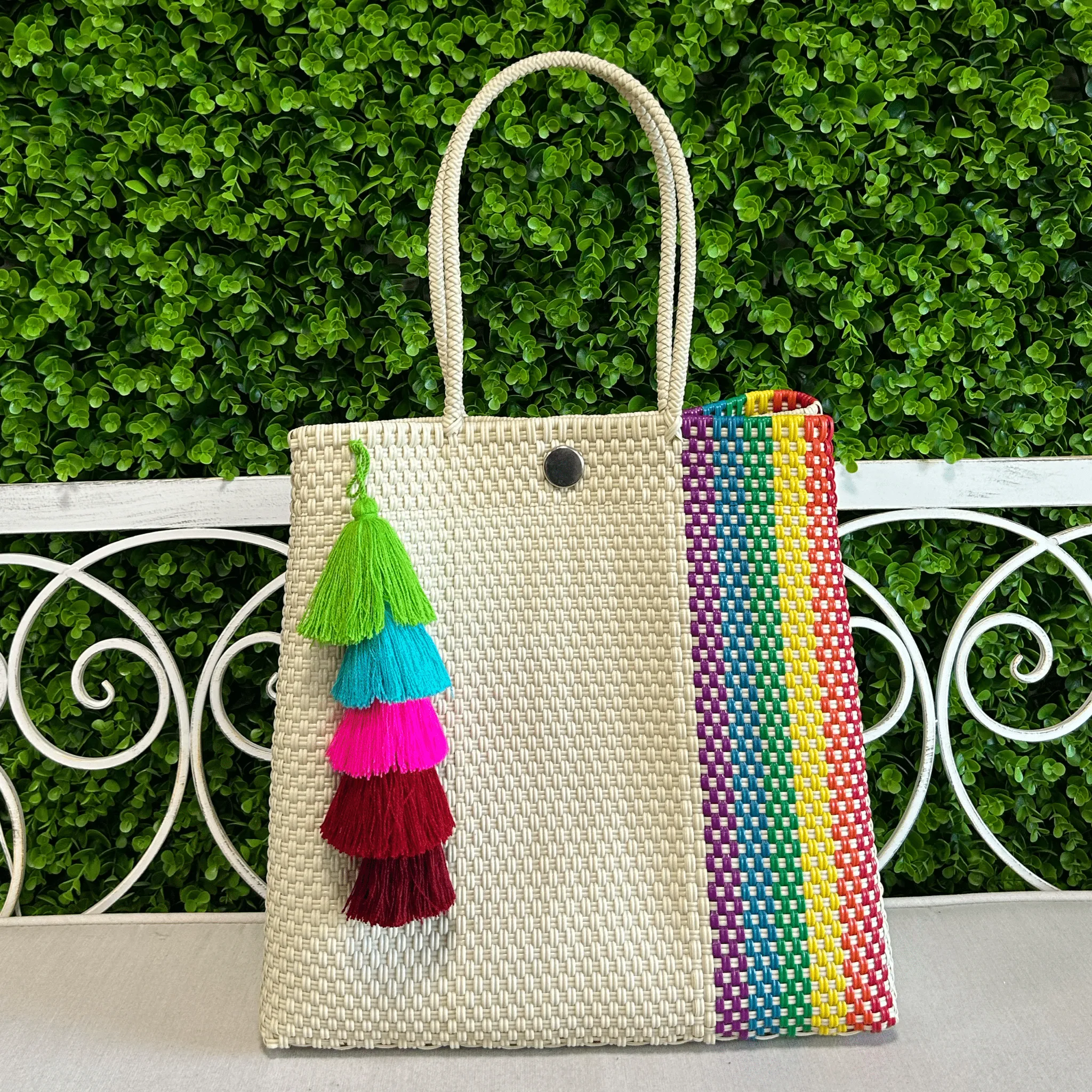 Upcycled Handwoven MD Convertible Tote - Cindy