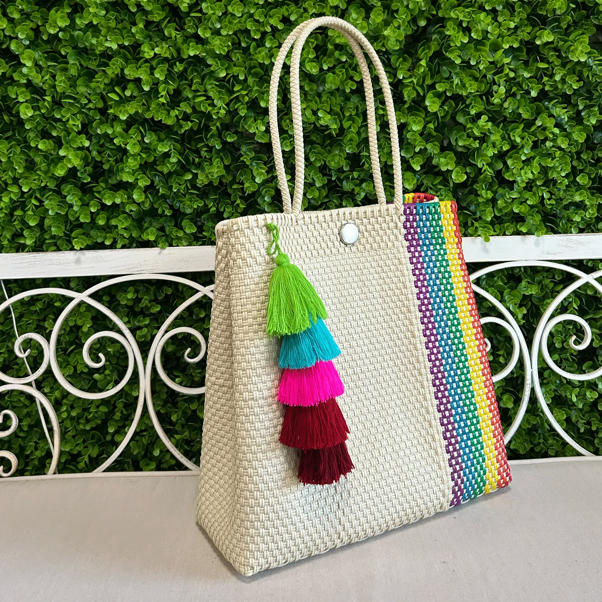 Upcycled Handwoven MD Convertible Tote - Cindy