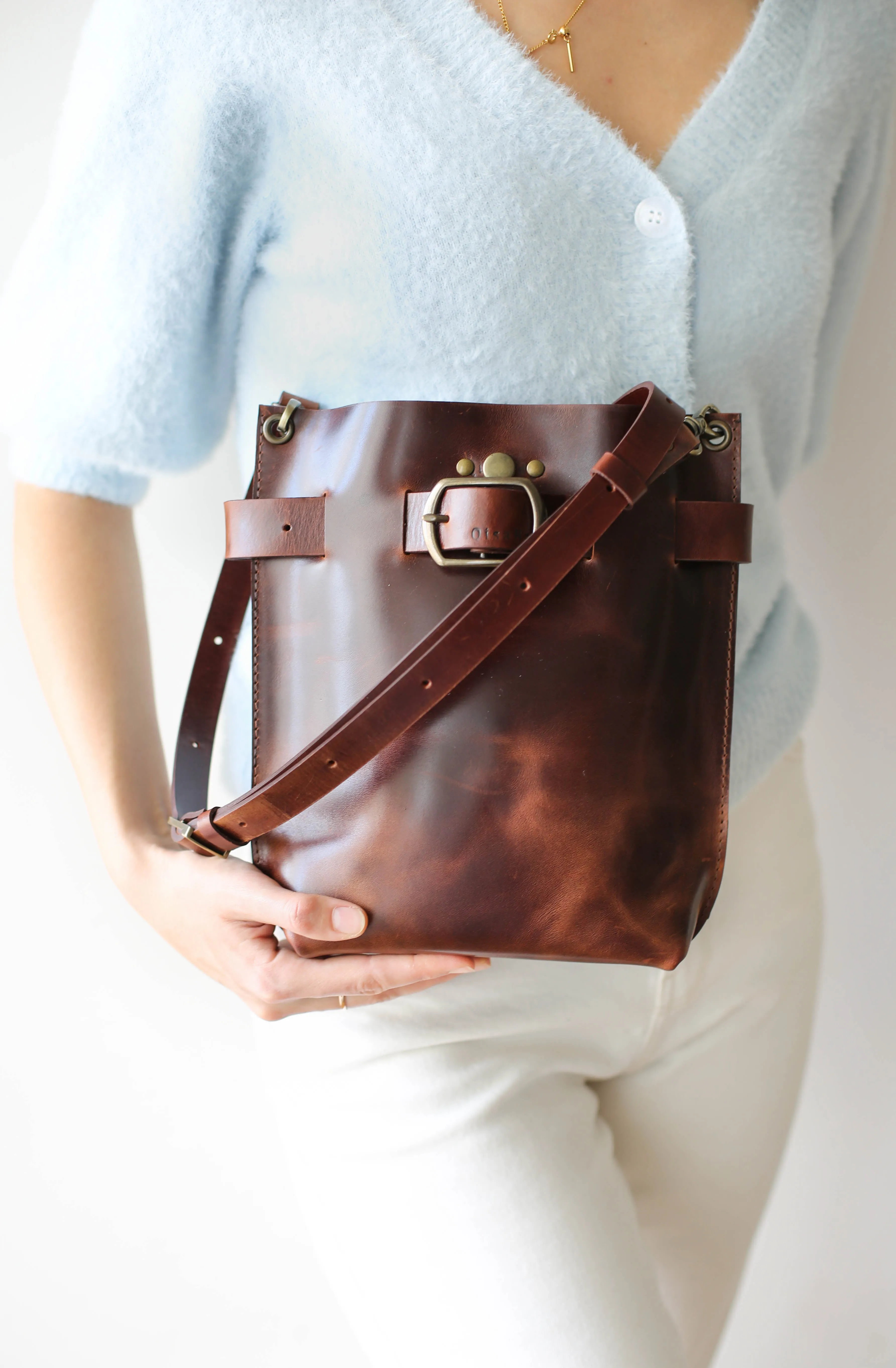 Valentina Dark Brown Leather Bag