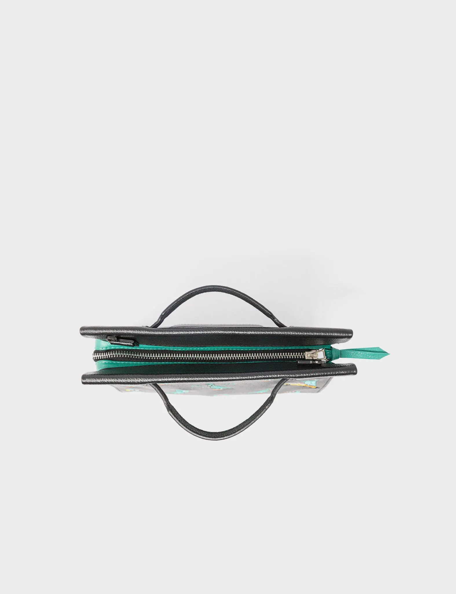 Vali Crossbody Small Black Leather Bag - Pigeonista Embroidery