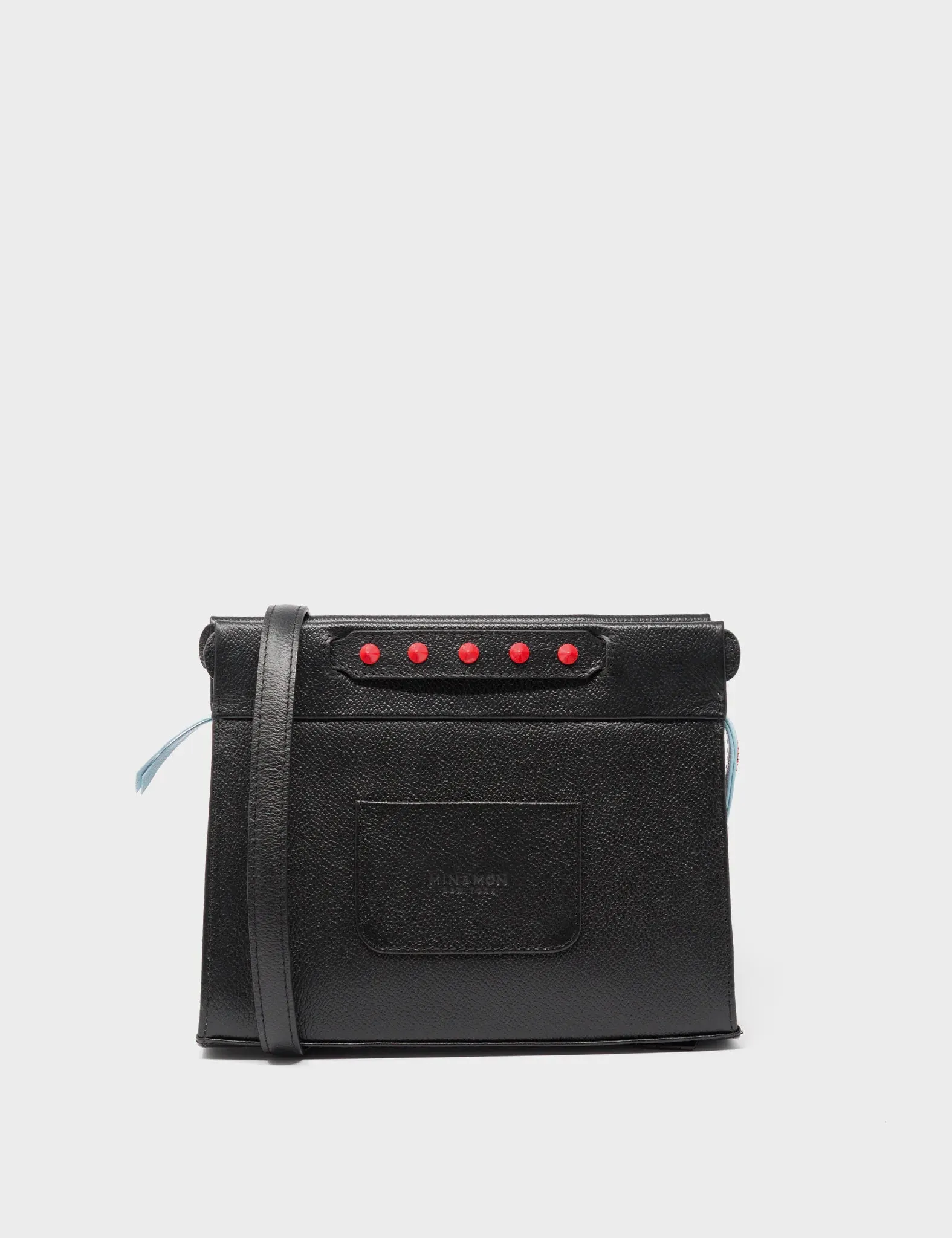 Vali Small Crossbody Black Leather Bag - Tangle Tales Black Design