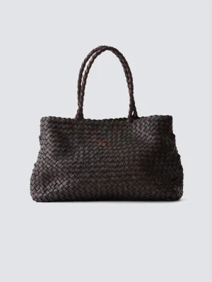 Vintage Mesh Tote Brown Shoulder Bag