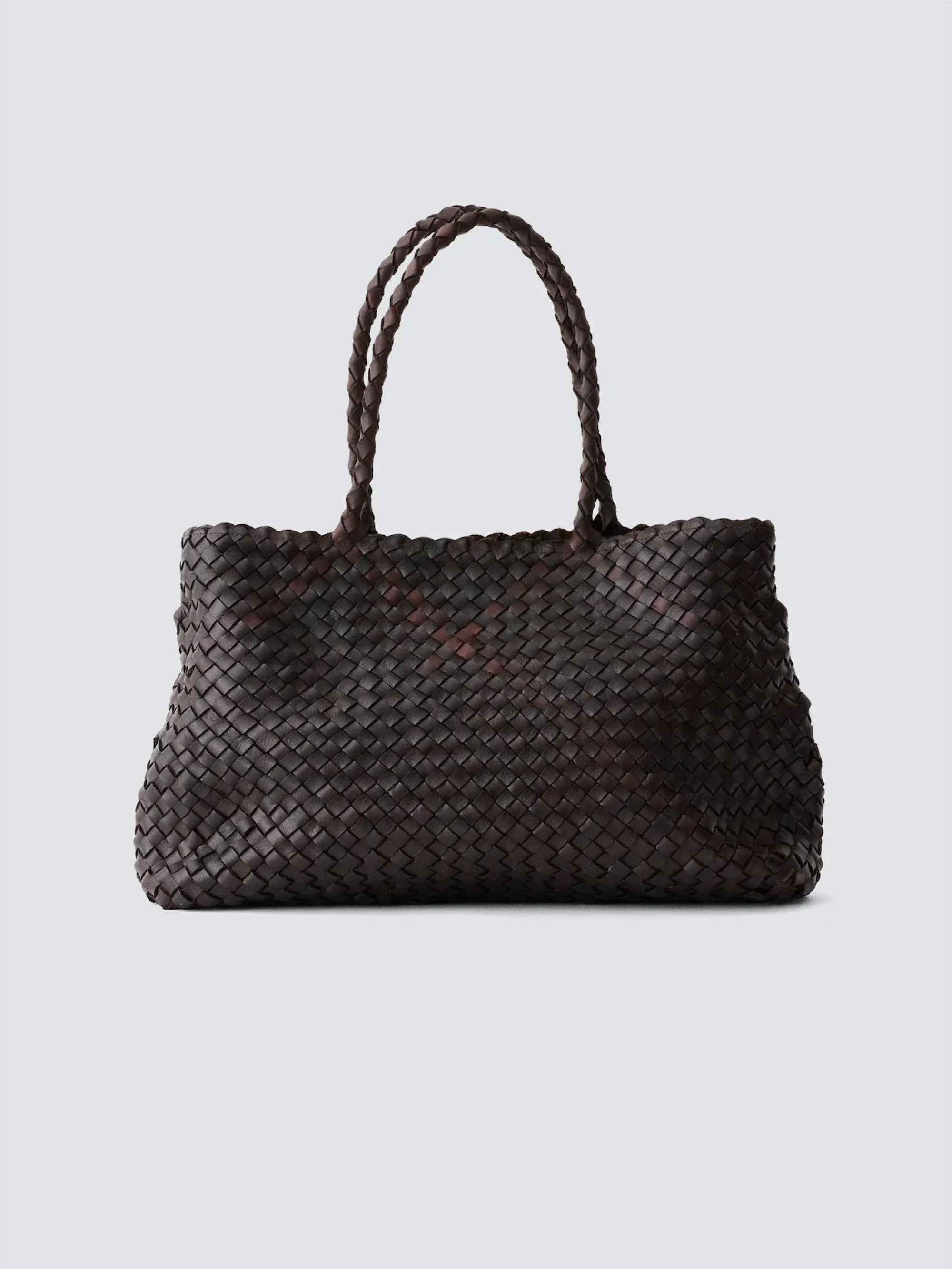 Vintage Mesh Tote Brown Shoulder Bag