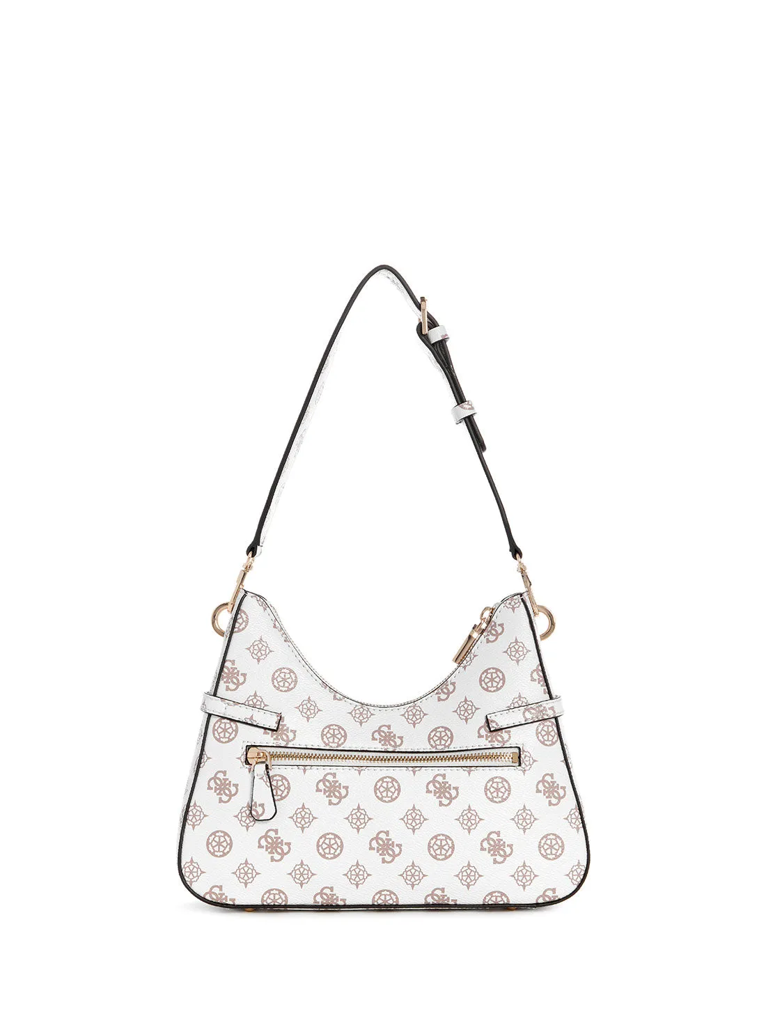 White Logo Loralee Hobo Bag