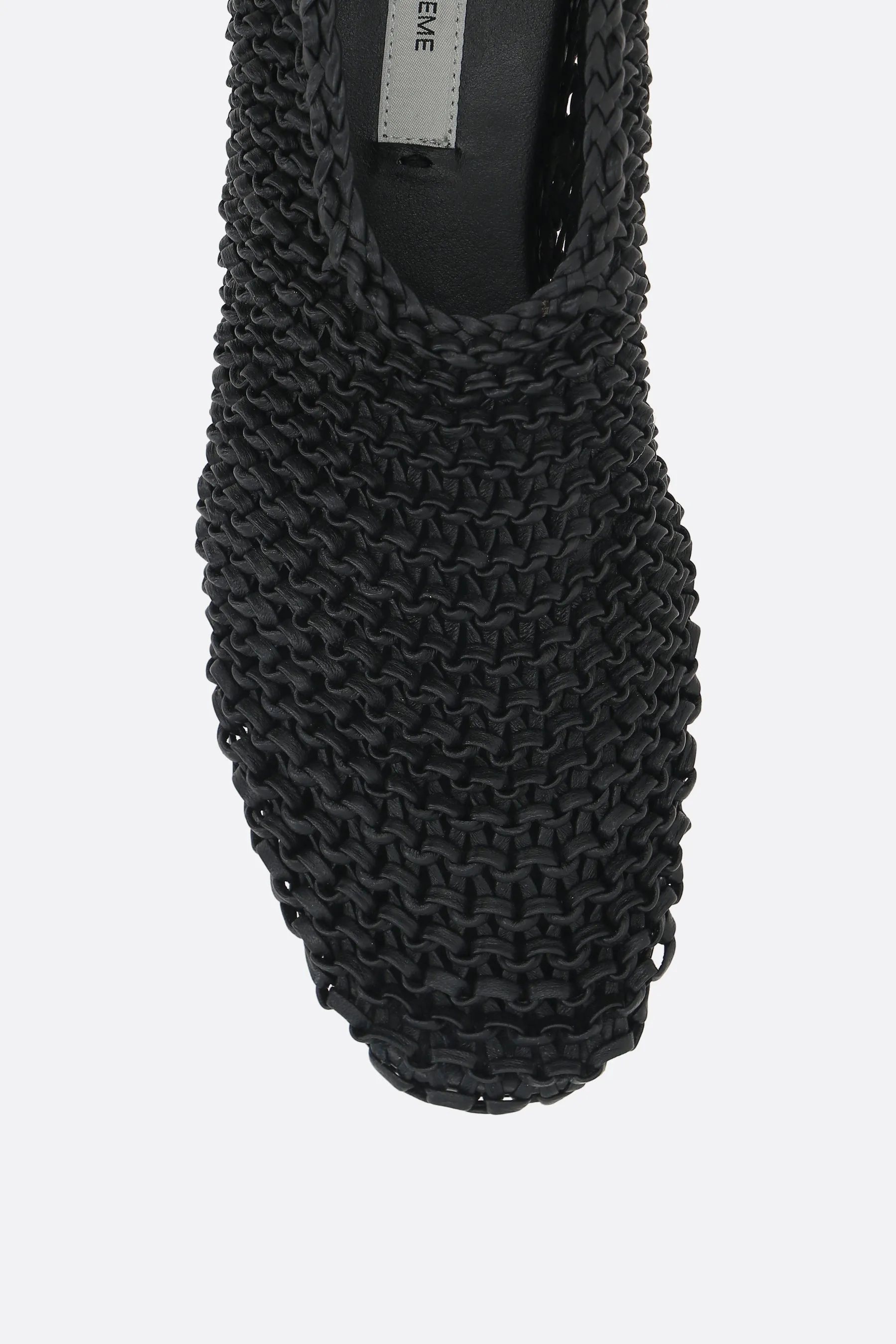 woven nappa ballerinas