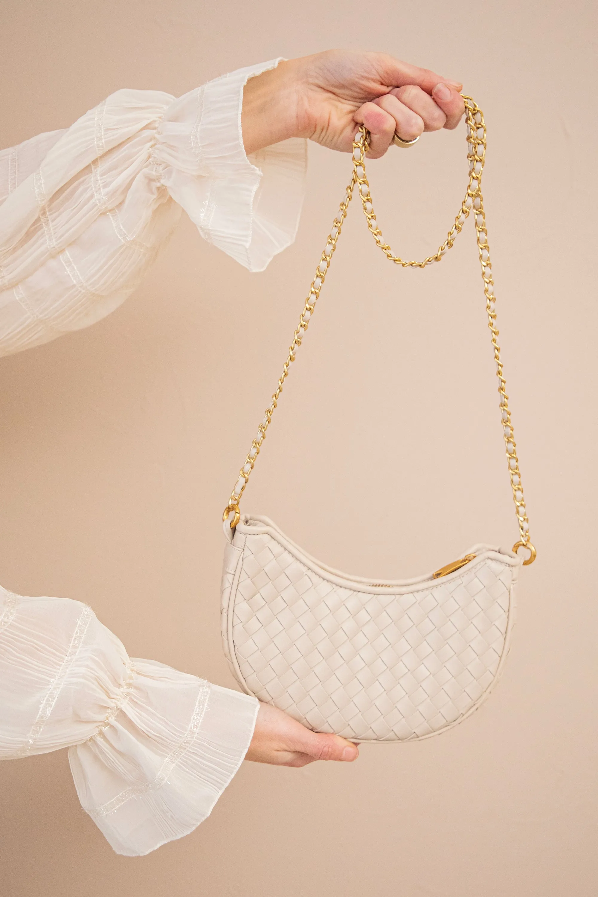 Woven Whisper Beige - Handtas